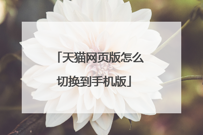 天猫网页版怎么切换到手机版