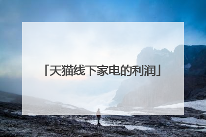 天猫线下家电的利润