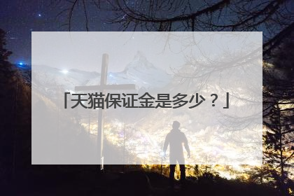 天猫保证金是多少?