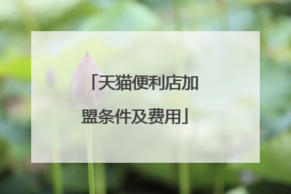 天猫便利店加盟条件及费用