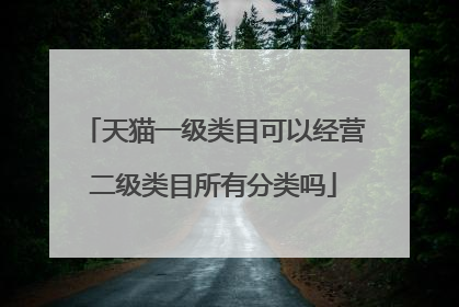 天猫一级类目可以经营二级类目所有分类吗