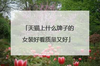 天猫上什么牌子的女装好看质量又好