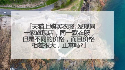 天猫上购买衣服,发现同一家旗舰店,同一款衣服,但是不同的价格,而且价格相差很大,正常吗?