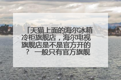 天猫上面的海尔冰箱冷柜旗舰店,海尔电视旗舰店是不是官方开的? 一般只有官方旗舰店才是正品吧?