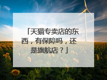天猫专卖店的东西,有保障吗,还是旗航店?