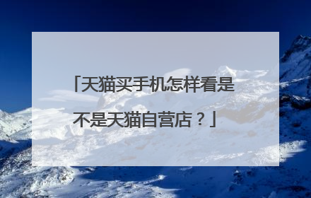 天猫买手机怎样看是不是天猫自营店?