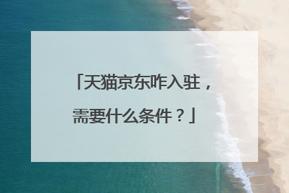 天猫京东咋入驻，需要什么条件？
