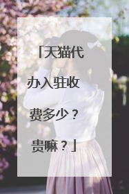 天猫代办入驻收费多少?贵嘛?