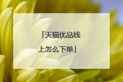天猫优品线上怎么下单