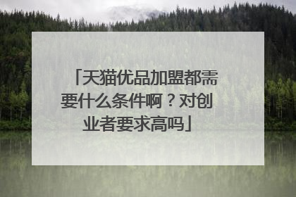 天猫优品加盟都需要什么条件啊?对创业者要求高吗