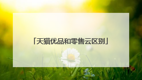 天猫优品和零售云区别