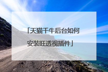 天猫千牛后台如何安装旺透视插件