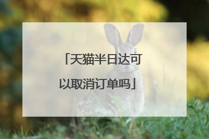 天猫半日达可以取消订单吗