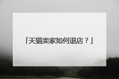 天猫卖家如何退店?