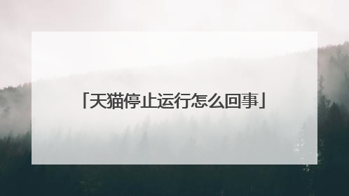 天猫停止运行怎么回事