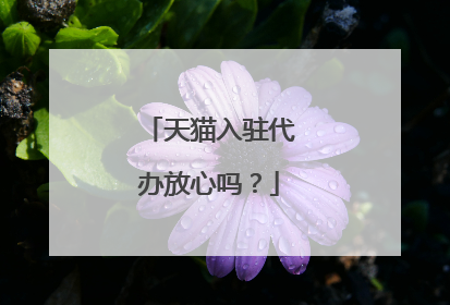 天猫入驻代办放心吗?