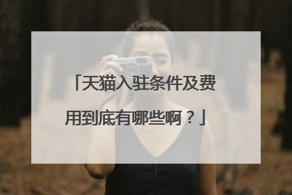 天猫入驻条件及费用到底有哪些啊?