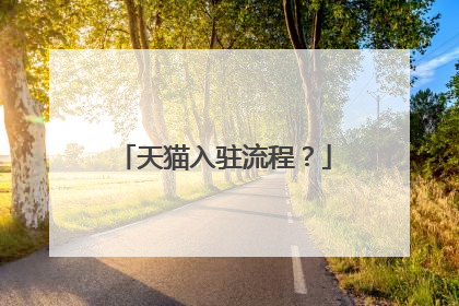 天猫入驻流程?