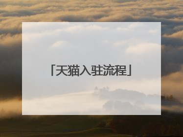 天猫入驻流程