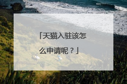 天猫入驻该怎么申请呢？