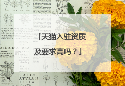天猫入驻资质及要求高吗?