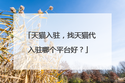 天猫入驻,找天猫代入驻哪个平台好?