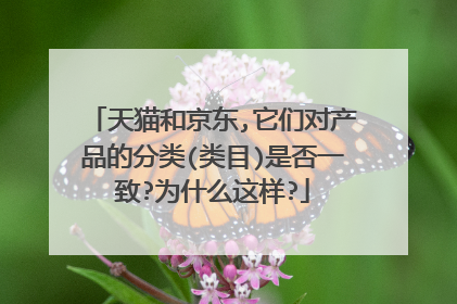 天猫和京东,它们对产品的分类(类目)是否一致?为什么这样?