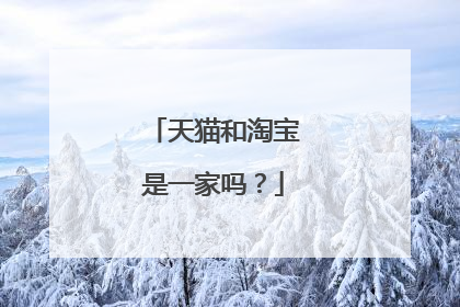 天猫和淘宝是一家吗？