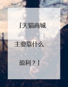 天猫商城主要靠什么盈利?