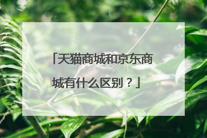 天猫商城和京东商城有什么区别?