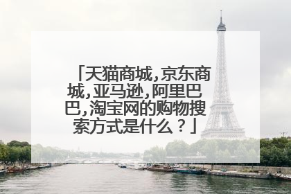 天猫商城,京东商城,亚马逊,阿里巴巴,淘宝网的购物搜索方式是什么?