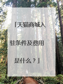 天猫商城入驻条件及费用是什么?