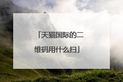天猫国际的二维码用什么扫