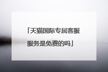 天猫国际专属客服服务是免费的吗