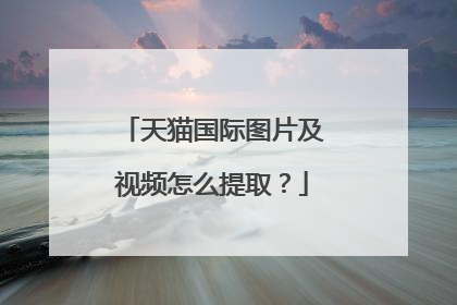 天猫国际图片及视频怎么提取?