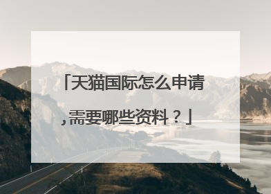 天猫国际怎么申请,需要哪些资料?