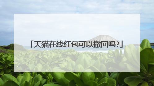 天猫在线红包可以撤回吗?