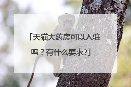 天猫大药房可以入驻吗?有什么要求?