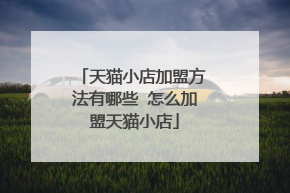 天猫小店加盟方法有哪些 怎么加盟天猫小店
