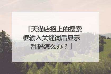 天猫店招上的搜索框输入关键词后显示乱码怎么办?