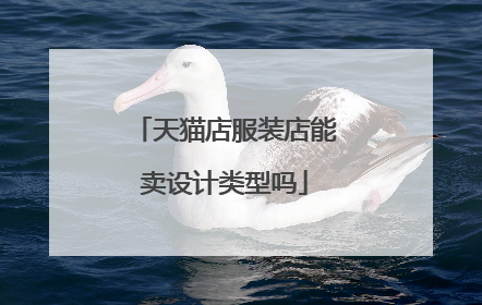 天猫店服装店能卖设计类型吗