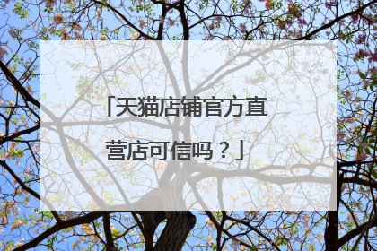 天猫店铺官方直营店可信吗?