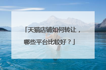 天猫店铺如何转让,哪些平台比较好?