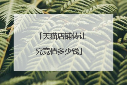 天猫店铺转让究竟值多少钱