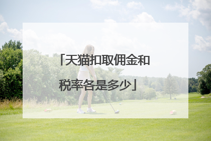 天猫扣取佣金和税率各是多少
