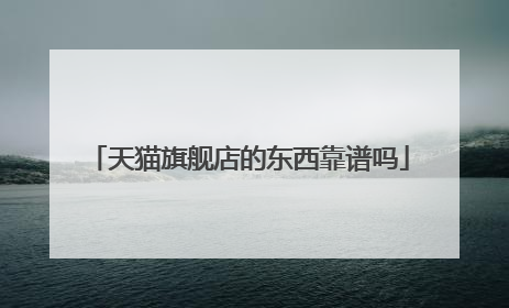 天猫旗舰店的东西靠谱吗