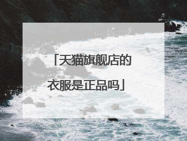 天猫旗舰店的衣服是正品吗