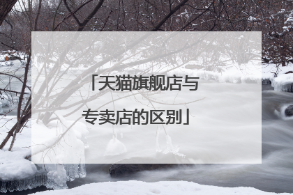 天猫旗舰店与专卖店的区别