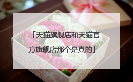 天猫旗舰店和天猫官方旗舰店那个是真的