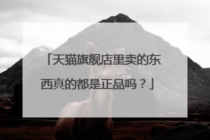 天猫旗舰店里卖的东西真的都是正品吗?
